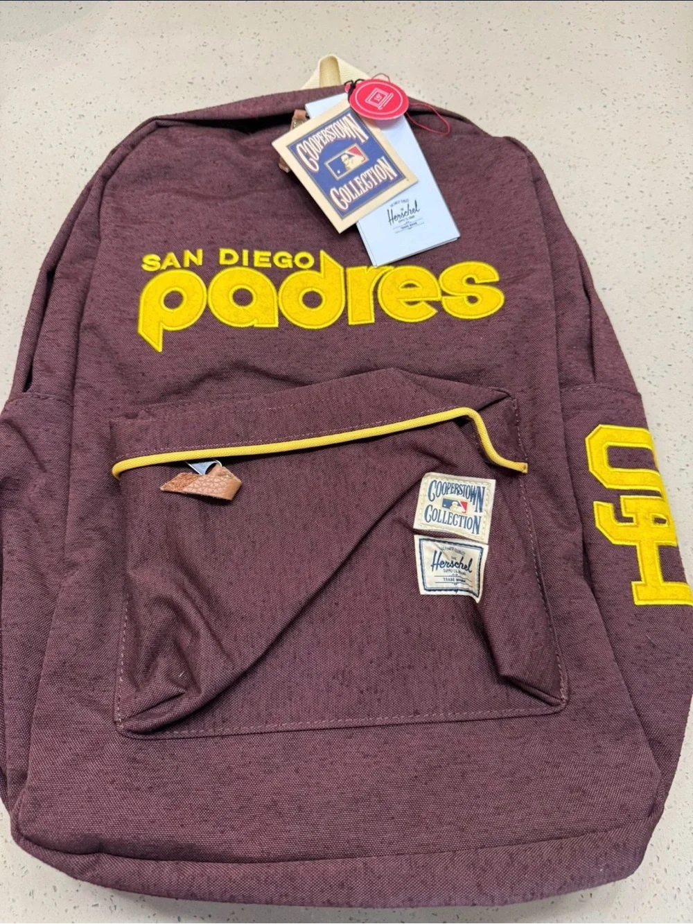Herschel San Diego Padres MLB Cooperstown Heritage Backpack NWT